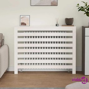 vidaXL Copertura Termosifone Bianca 108,5x19x84 cm Legno Massello Pino
