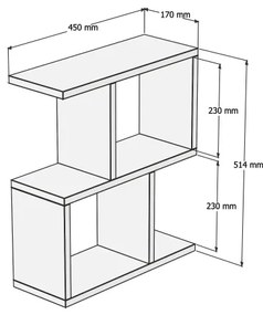 Tavolino ZET 51,4x45 cm marrone