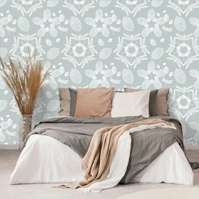 Carta da parati – Libellule blu nel cerchio Mandala