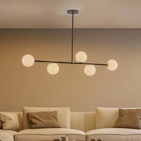 SIGMA Lampada a sospensione Gama 5, 5 luci, nero