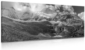 Quadro su tela – Paesaggio montano maestoso in bianco e nero