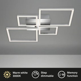 Plafoniera LED Frames argento IP20 bianco caldo, 4000 lumen