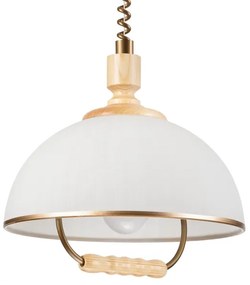 Lampadario a scomparsa RAMONA 1xE27/60W/230V beige/marrone chiaro