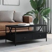 Tavolino da Salotto Nero 100x51x45 cm in Legno Multistrato 835299