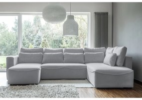 Divano letto angolare grigio chiaro (a U) Homely Tommy - Miuform