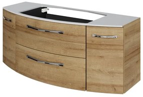 Mobile da bagno sospeso sotto lavabo L 119 x H 49.2 x P 46.2 cm rovere, 2 cassetti, 2 ante PELIPAL Cassca