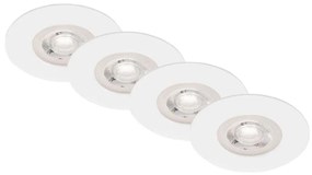 Brilo - SET 4x Lampada LED da incasso per bagni LED/4,9W/230V IP44 bianco