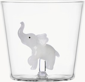Bicchiere in vetro borosilicato fatto a mano White Elephant