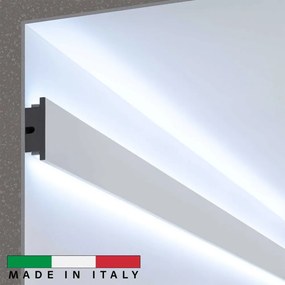 Cornice Pitturabile per Illuminazione Bidirezionale per Strisce LED da 1,15m Selezionare la lunghezza 1,15 Metri