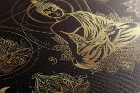 Stampa su tela – Buddha meditante dorato