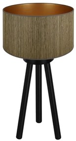 Brilagi - Lampada da tavolo BOSTON ROLLER 1xE27/15W/230V marrone/oro