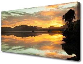 Quadro su tela Acqua, cielo, paesaggio di montagna 100x50 cm