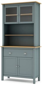 Credenza verde polveroso in pino massiccio 90x180,5x40 cm Misti – Marckeric