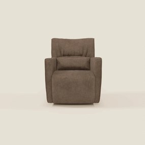 Tulla Poltrona girevole in tessuto impermeabile T02 marrone