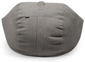 Puof a sacco color senape con rivestimento in velluto a coste Roll 105 – SLOWDOWN