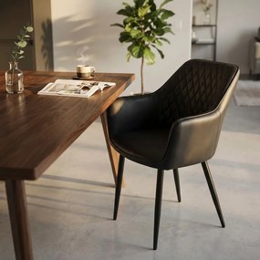 SANDY - poltrona imbottita per sala da pranzo in ecopelle