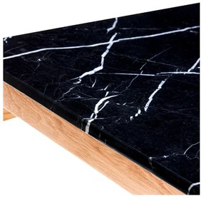 Tavolino con piano nero in marmo 80x80 cm Raw - Hübsch