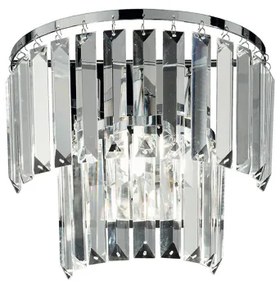 Lampada applique in cristallo 25x15 cm 1 luce G9 - CASTLE Silver