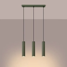 Sollux SL.1486 - Lampadario a sospensione con filo LAGOS 3xGU10/10W/230V verde