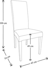 Sedia in Velluto con gambe verniciate GRIGIO mod.DENVER Set da 2