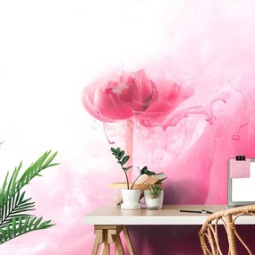 Carta da parati – Fiore rosa in stile interessante