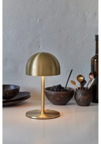 Lampada da tavolo LED color ottone con paralume in metallo con telecomando (altezza totale 22 cm) Tim – Sirius