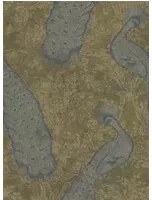 Cole & Son Carta da parati Byron - Teal/ Pewter