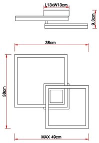Globo 67297D2 - Plafoniera LED BEATRIX LED/18W/230V