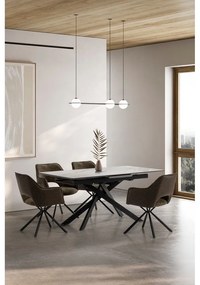 Set di sedie da pranzo verde in imbottito con braccioli 2 pz Mariel – Marckeric