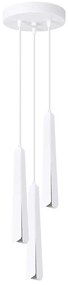 Sollux SL.1398 - Lampadario a sospensione con filo PRYSM 3xG9/8W/230V bianco