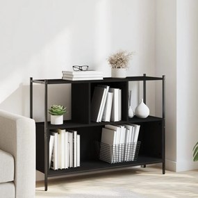 Libreria Nera 102x28x77,5 cm in Legno Multistrato