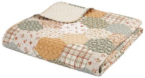 Copriletto trapuntato giallo e beige 220x230 cm Floral Patchwork - Catherine Lansfield