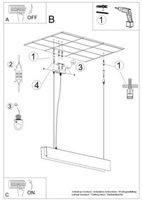 Sollux SL.1394 - Lampadario LED a sospensione con filo SPARK 1xG13/8,5W/230V bianco