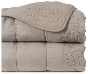 Copriletto grigio tortora con rivestimento trapuntato 240x260 cm – Ixia