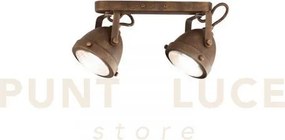 Applique a parete habana ruggine 2 luci attacco gu10 35,8x22x16,3cm...