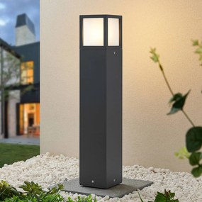 Lampioncino da giardino Dewari Lucande, dimmerabile, Alluminio / Grigio / Zincato, Alluminio, Moderno, Lampada da esterni