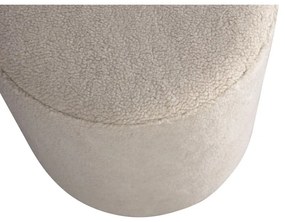 Pouf beige , ø 46 cm Sara - WOOOD