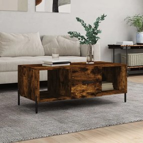 Tavolino Da Salotto Rovere Fumo 102x50x40 Cm Legno Multistrato /