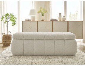 Panca beige in tessuto bouclé Mont Blanc - Bobochic Paris