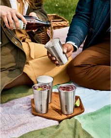 Tazze da viaggio in set argentate in acciaio inox 4 pz 500 ml – Black + Blum