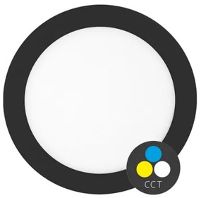 Ecolite LED-WSL-CCT/6W/CR - Lampada LED da incasso LADA LED/6W/230V IP44 nero