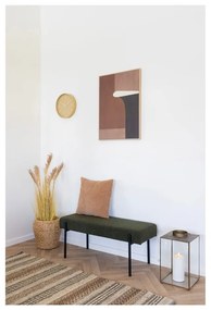 Panchina verde scuro in tessuto bouclé Swindon - House Nordic