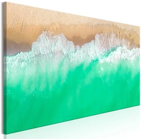 Quadro Coast (1 Part) Narrow Green  Colore Bianco, Dimensioni e Misure 135x45