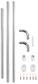 WENKO 19218100 - Asta UNIVERSAL 2,5x2,5 cm cromo/bianco