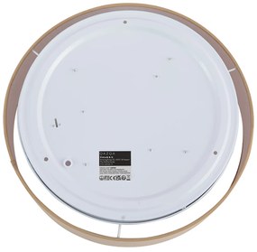 Plafoniera smart beige 35 cm con LED e telecomando - Flat Drum
