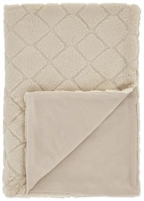 Coperta beige in micropile 130x170 cm Cosy Diamond – Catherine Lansfield