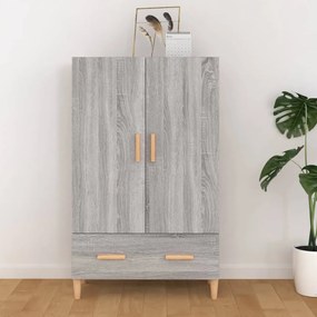 Credenza Grigio Sonoma 70x31x115 Cm İn Legno Multistrato /