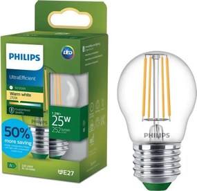 Lampadina LED Philips ULTRAEFFICIENT VINTAGE P45 E27/1,2W/230V 2700K
