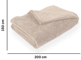 Coperta grigio tortora in micropile 150x200 cm Pippa – Tiseco Home Studio