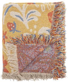 Coperta gialla in cotone riciclato 130x160 cm Reims – Bloomingville